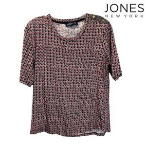 Jones New‎ York Women's Round Neck Short Sleeve Casual T-Shirts Tops